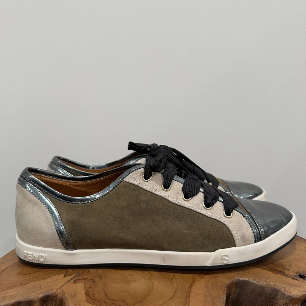Fendi Velvet and Copper Sneakers Women's EU 39 US 8